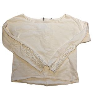 Cream French terry Crewneck